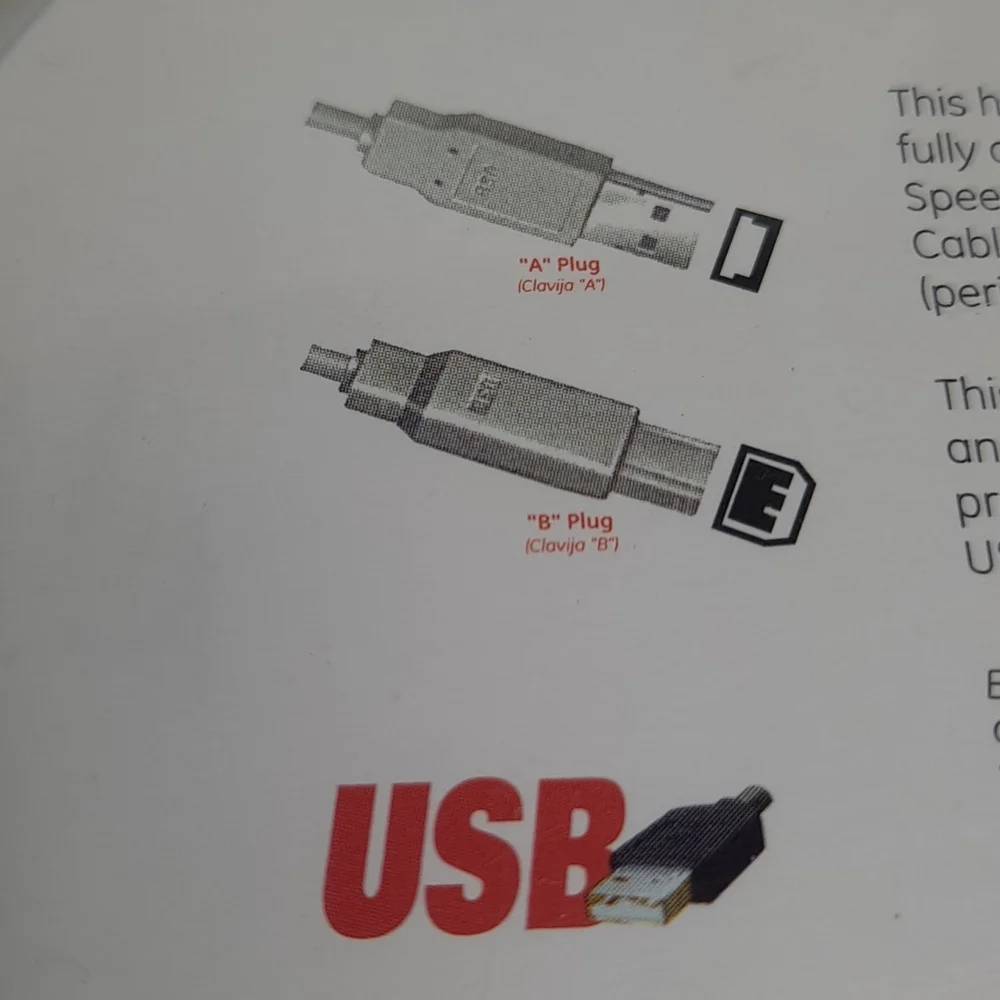 USB 2.0 DEVICE CABLE 6 FT